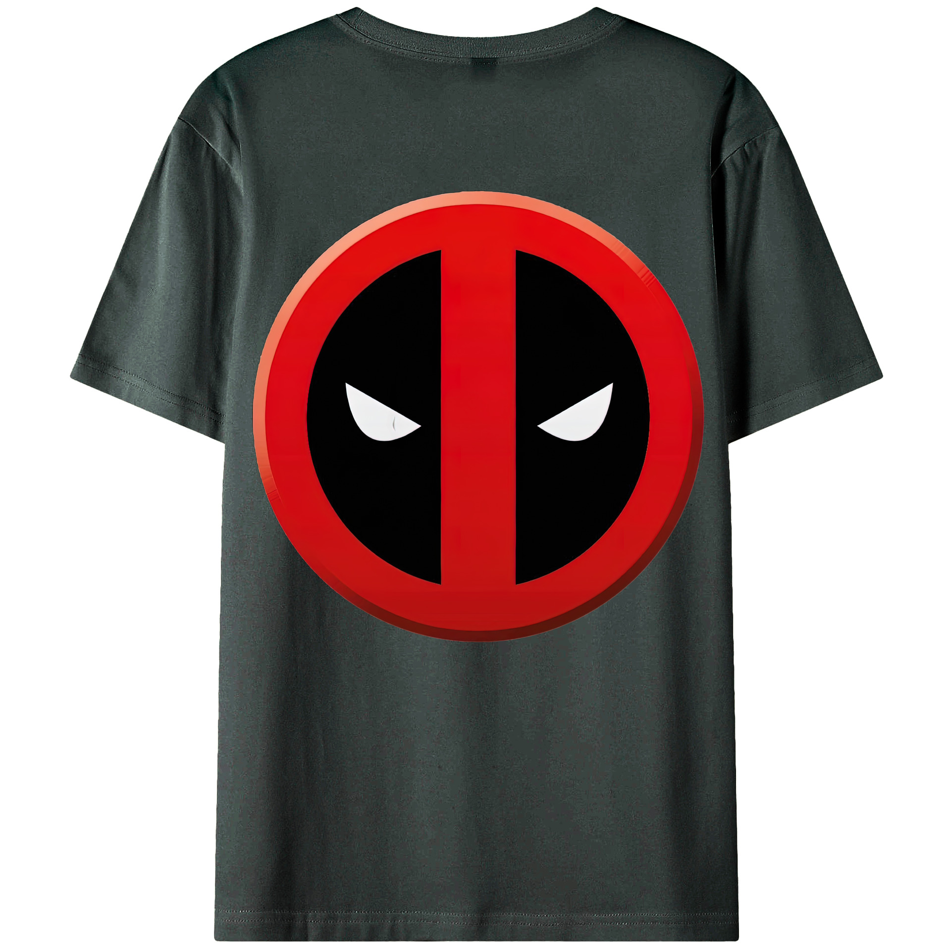 （画像用） Deadpool デッドプール 綿100％ メンズ半袖Tシャツ（バックプリント） 通気性
